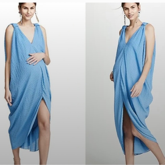 Hatch Amira Maternity dress. Ocean color. $120 - Picture 1 of 4